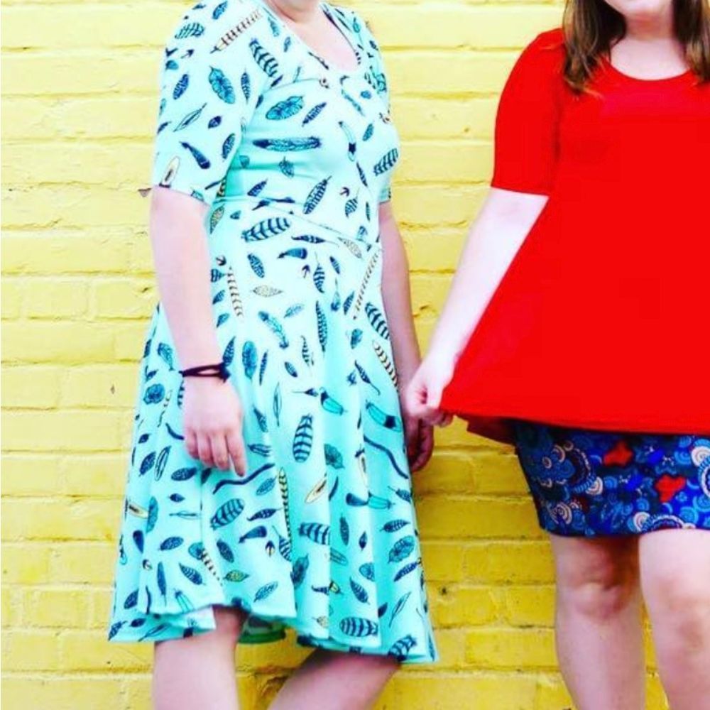 Beautiful Teal Feather‎ Dress